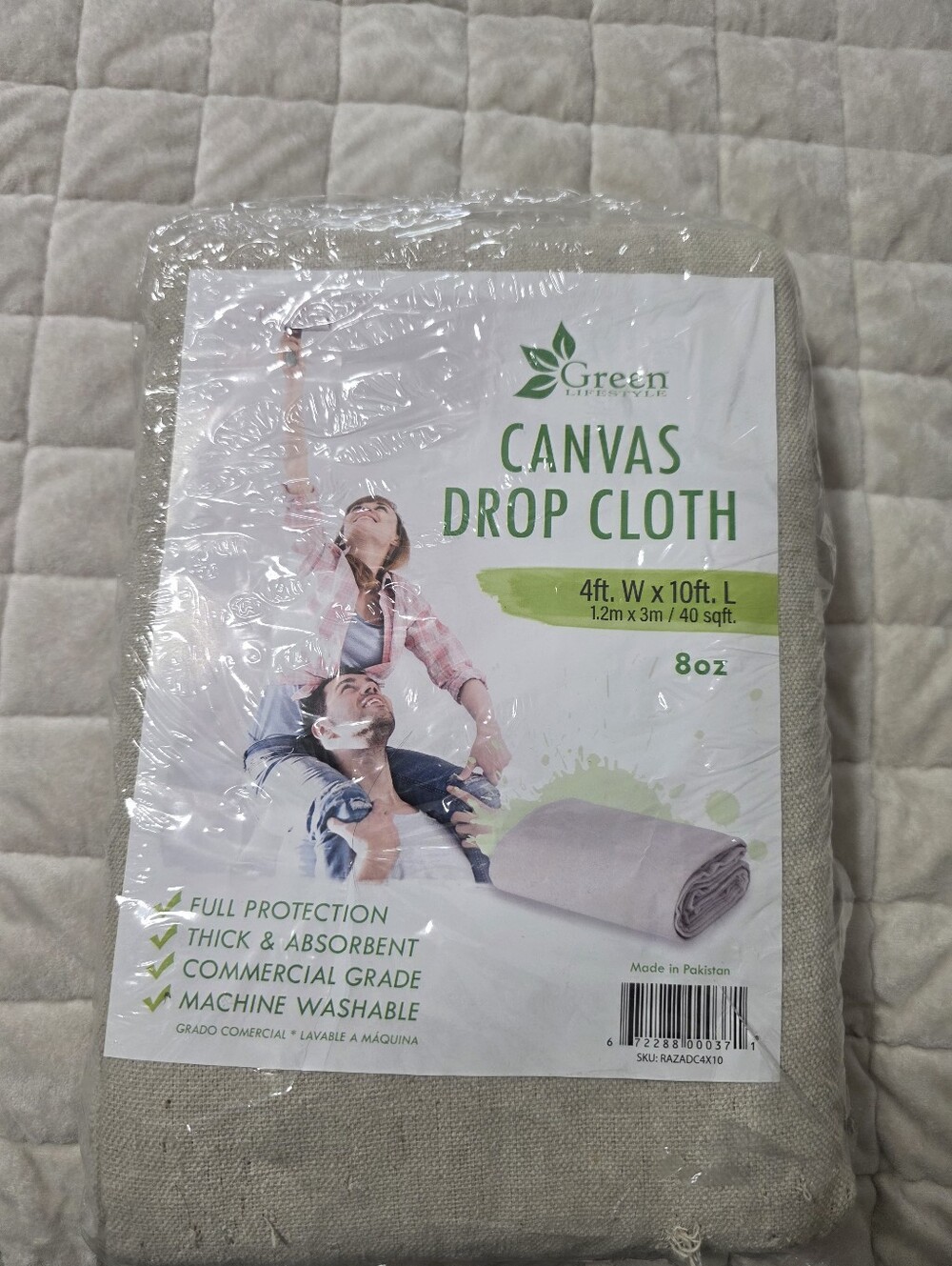 Green Lifestyle Canvas Drop Cloth - Natural Beige